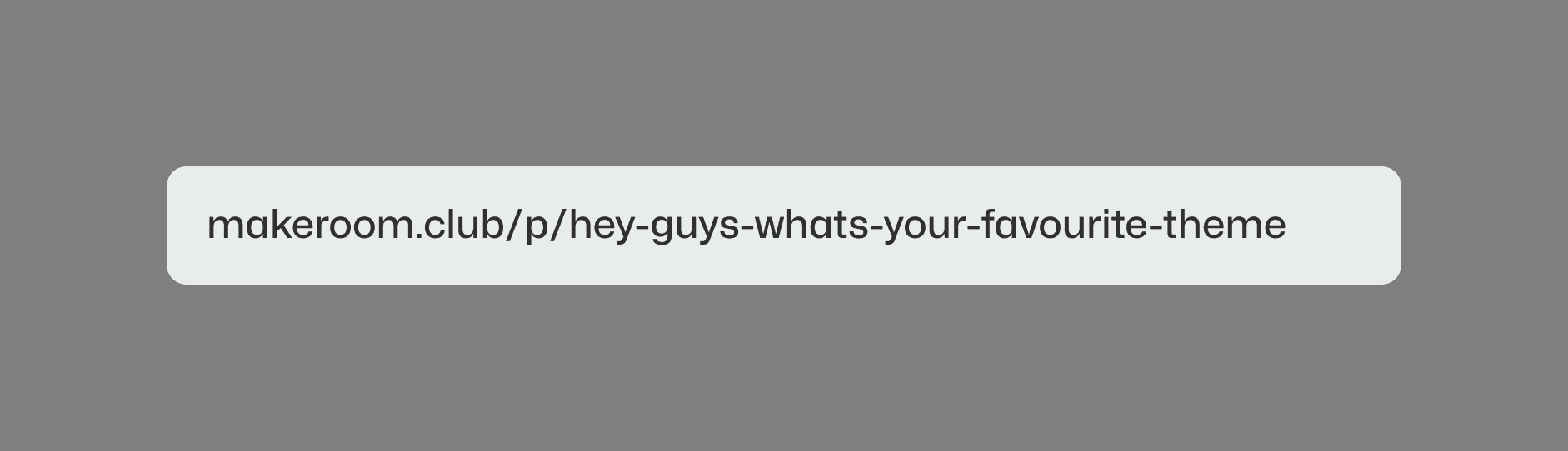 A pretty URL with a not so unique slug