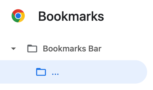 Bookmarks folder in Chrome