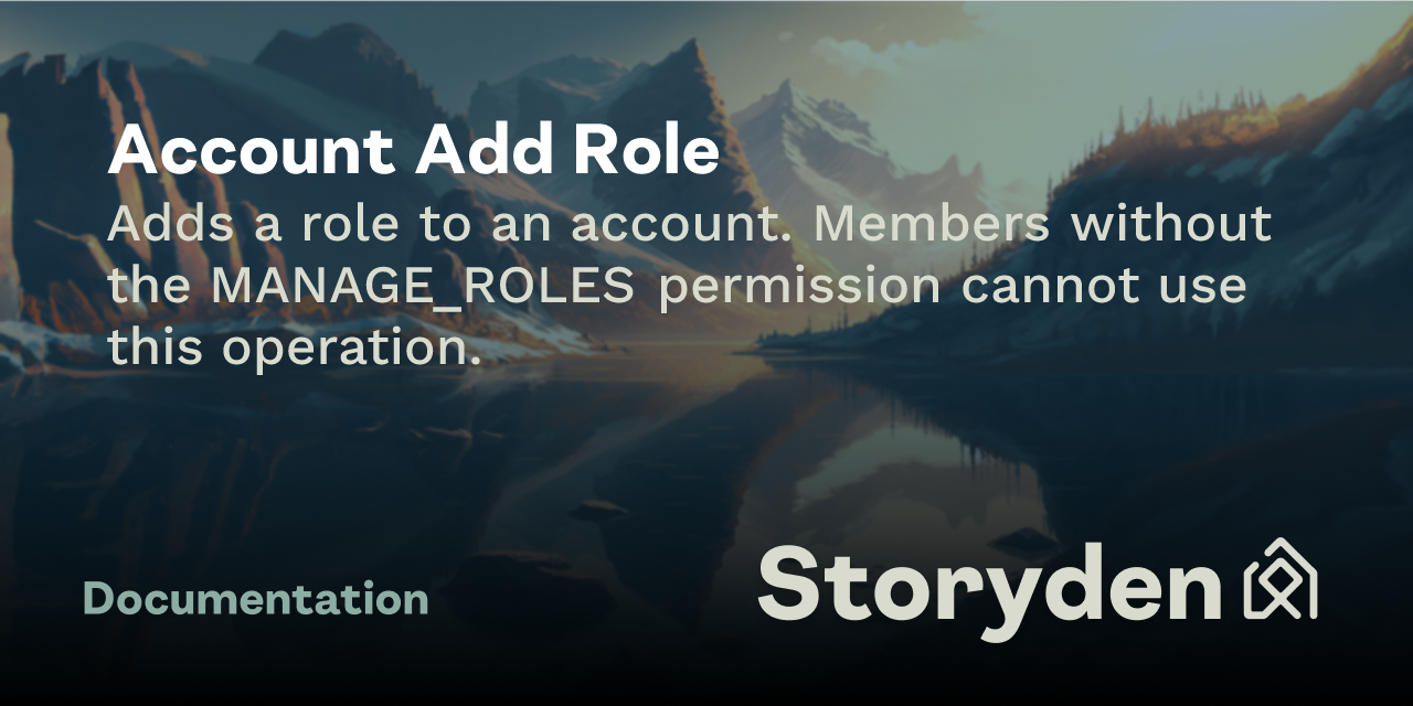 Account Add Role