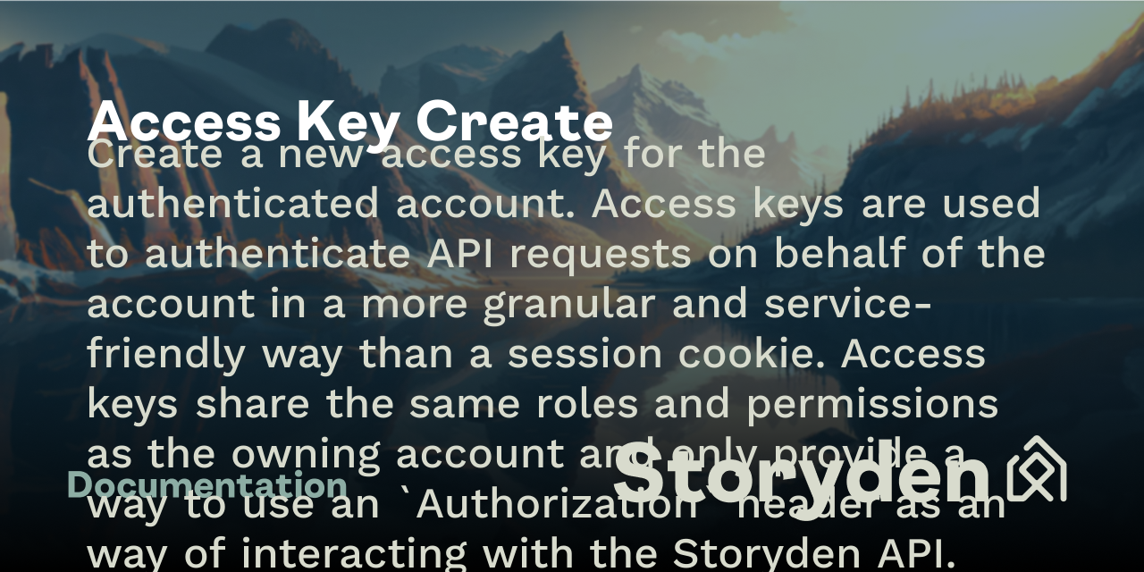 Access Key Create