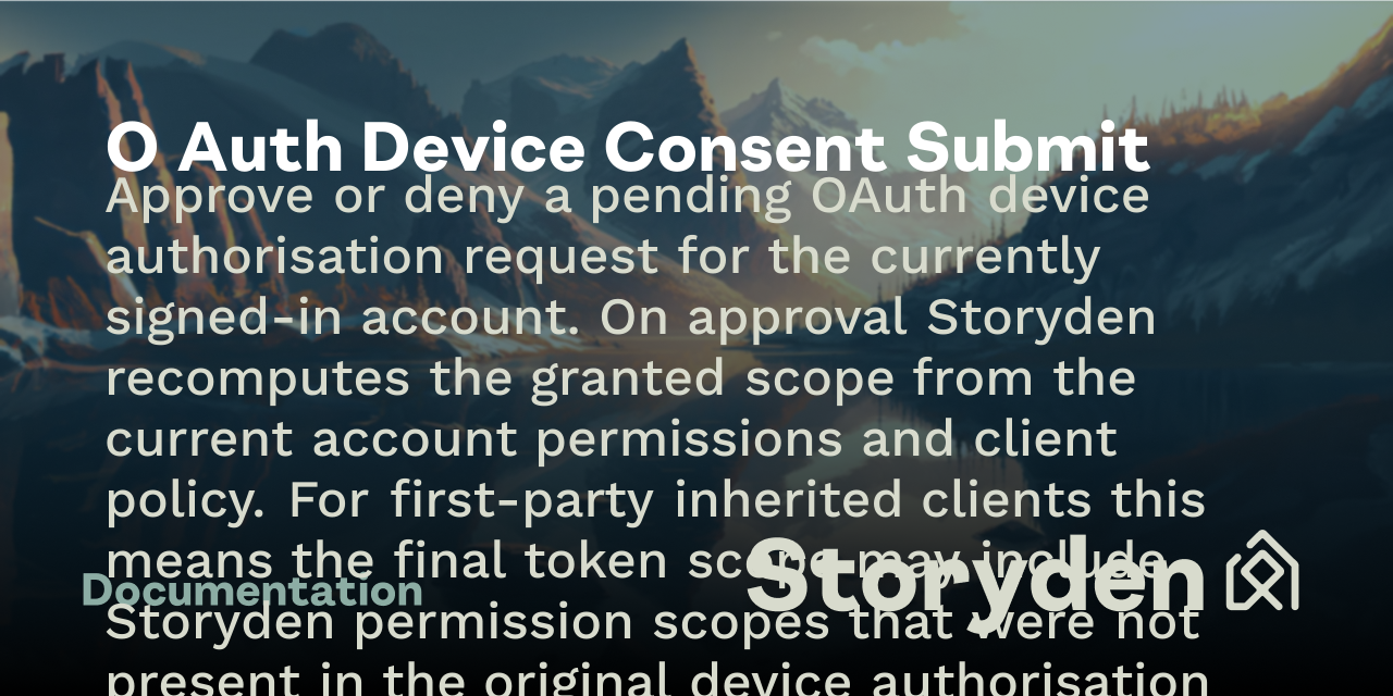 O Auth Device Consent Submit